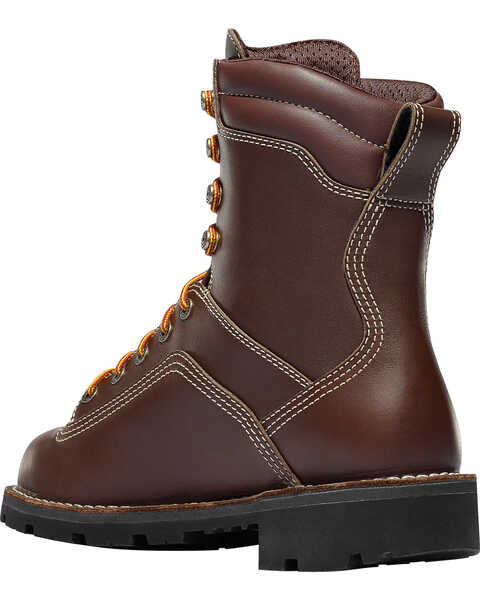 Image #4 - Danner Men's Quarry USA 8" Work Boots - Soft Round Toe, Brown, hi-res