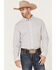 Image #1 - RANK 45® Men's Fishing Small Plaid Print Long Sleeve Button-Down Western Shirt, White, hi-res