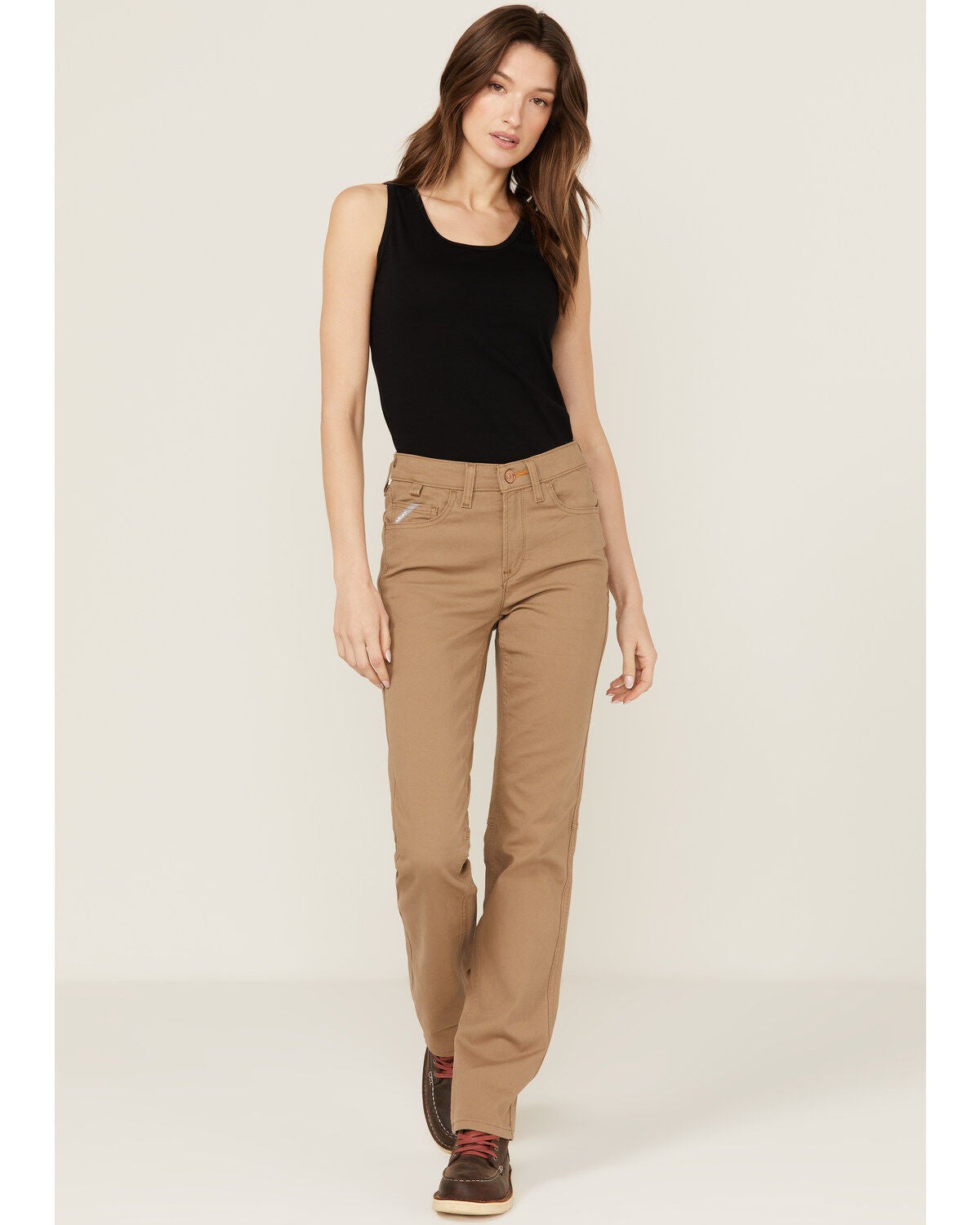 Ariat Women's Rebar PR Made Tough Straight Pants, Khaki, hi-res