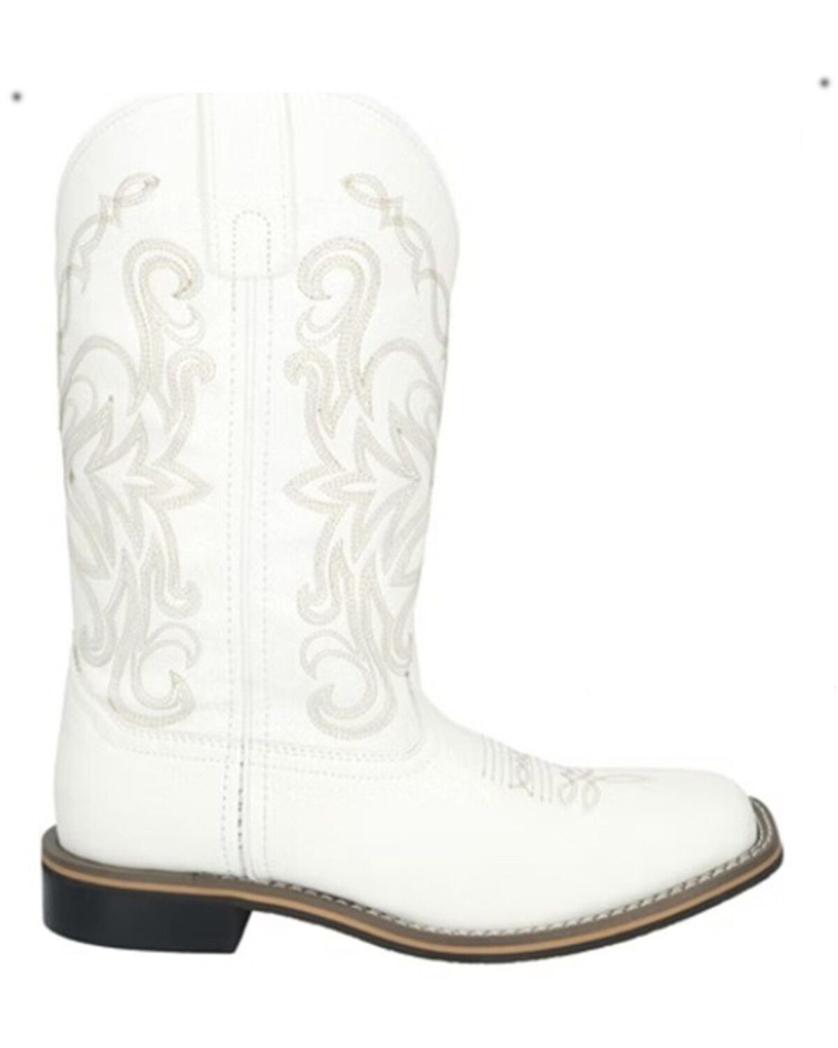 Image #1 - Smoky Mountain Women's Bonnie Western Boots - Broad Square Toe, White, hi-res