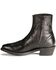 Image #3 - Old West Men's Zipper Western Ankle Boots - Round Toe, Black, hi-res