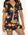 Image #4 - Red Label by Panhandle Women's Black Floral Wrap Dress, , hi-res