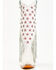 Image #4 - Corral Women's Star Inlay Fringe Tall Western Boots - Snip Toe, White, hi-res