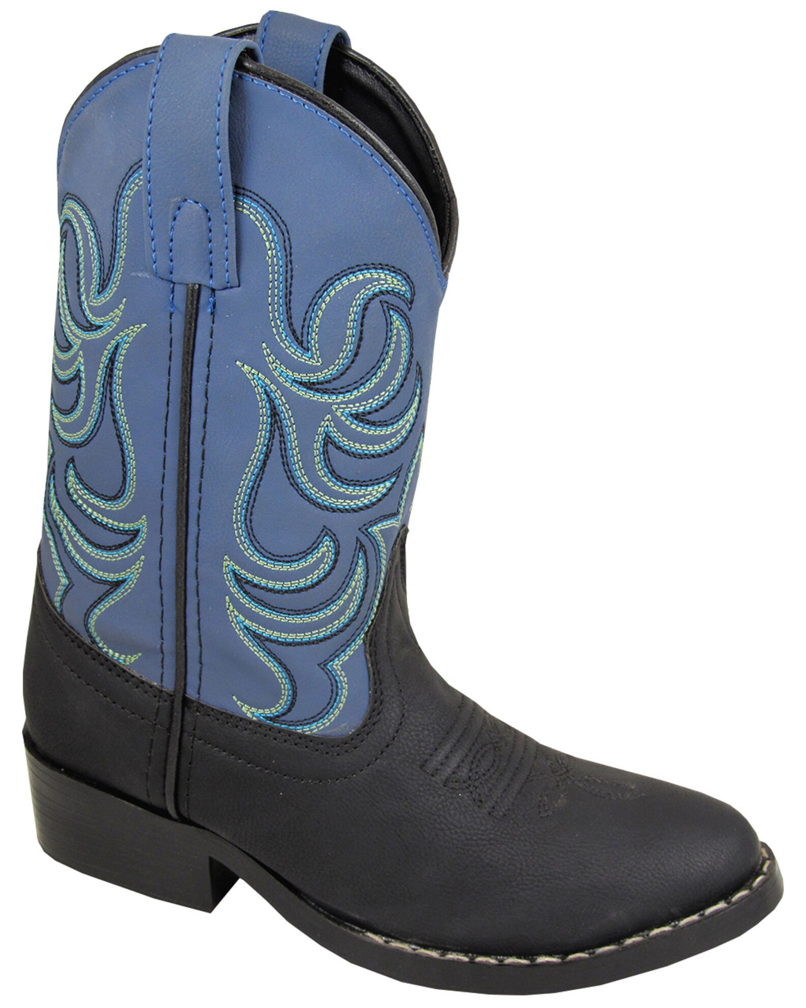 Image #1 - Smoky Mountain Boys' Monterey Western Boots - Round Toe, Black, hi-res