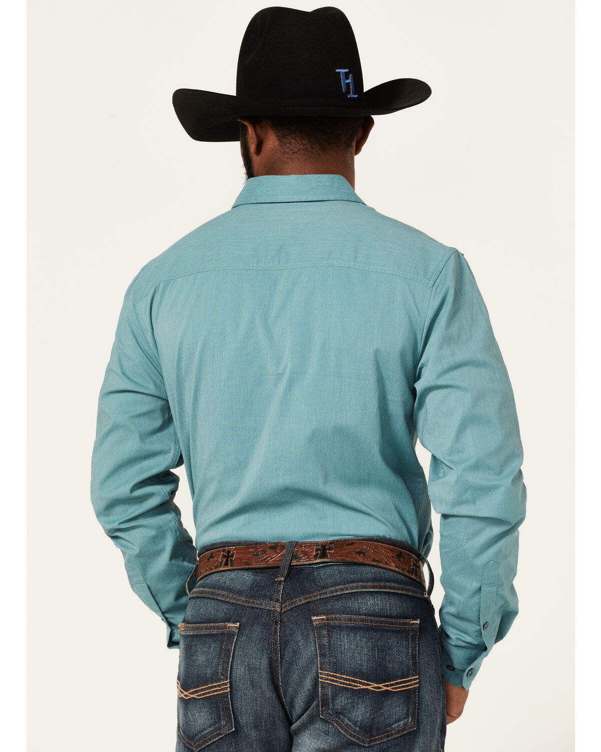 Image #4 - Kimes Ranch Men's Linville Coolmax Button-Down Western Shirt, Blue, hi-res