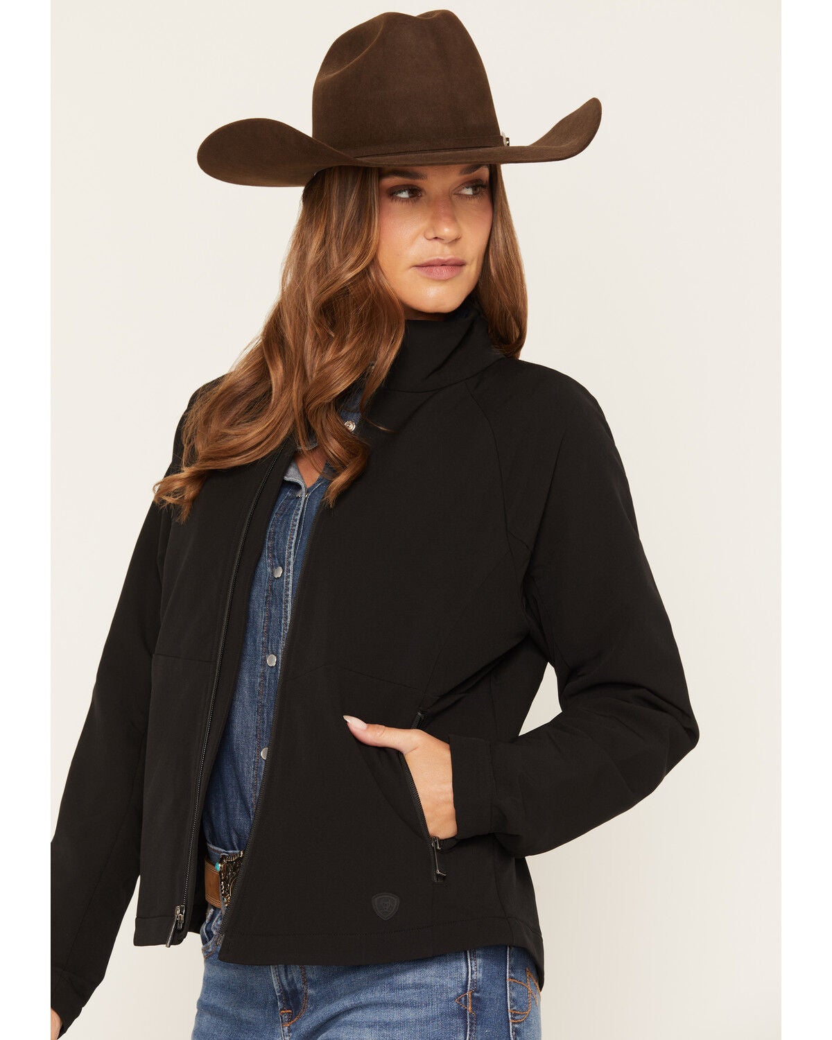 Image #2 - Ariat Women's Atlas Concealed Carry Softshell Jacket, Black, hi-res