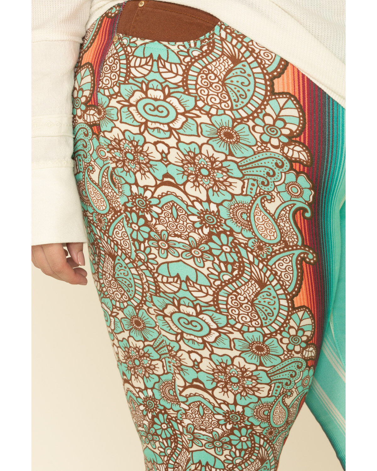Image #3 - Ranch Dress'n Women's Durango Printed Trousers - Plus, Multi, hi-res