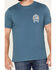Brixton Men's Horseshoe Graphic Short Sleeve Tailored T-Shirt, Blue, hi-res