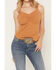 Image #3 - Shyanne Women's Solid Ribbed Tank Top, Pecan, hi-res