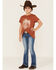 RANK 45 Girls' Southwestern Firebird Graphic Tee, Rust Copper, hi-res