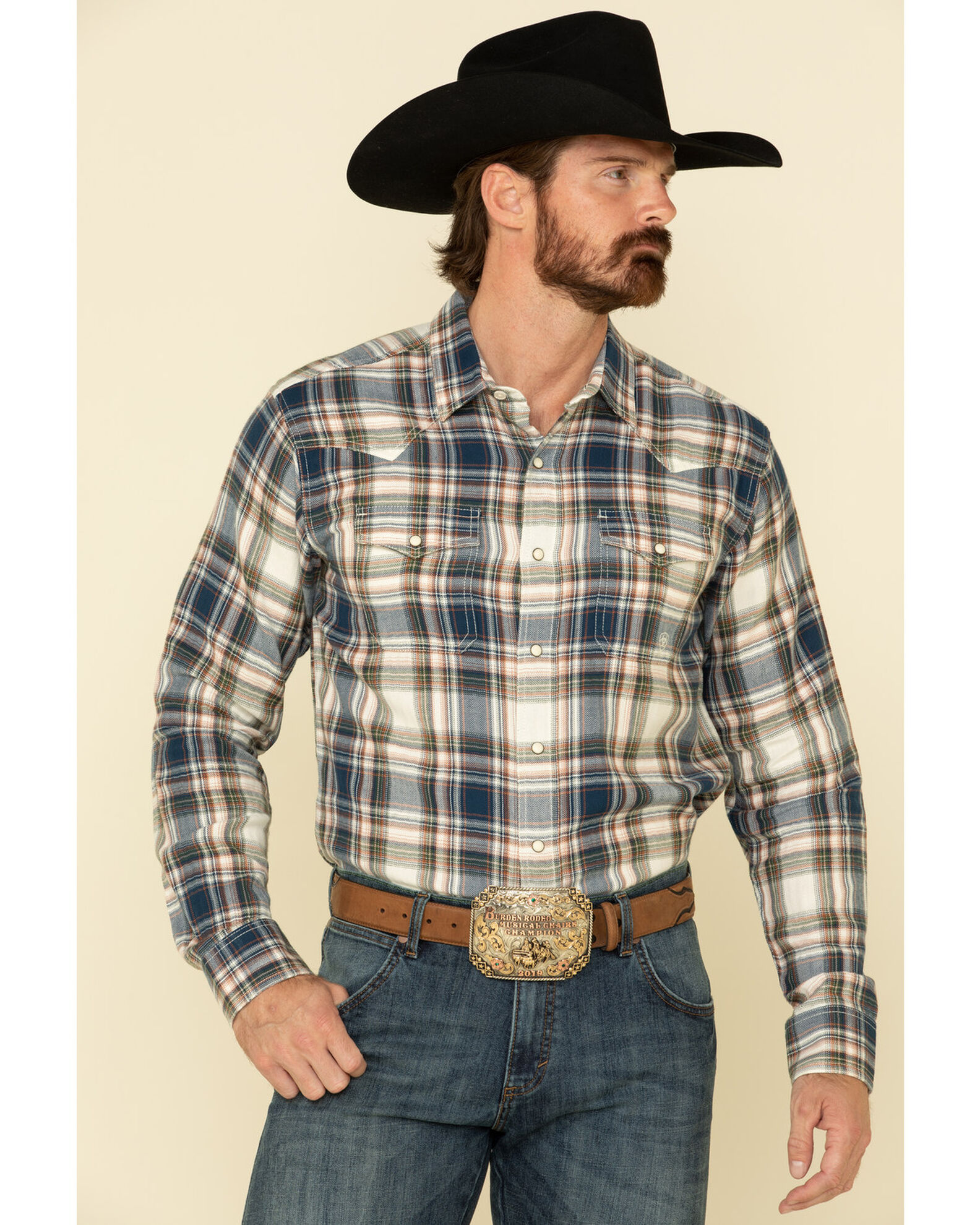 Ariat Men's Hollister Retro Plaid Long Sleeve Western Shirt