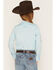 Image #4 - Ariat Girls' Team Kirby Logo Long Sleeve Button-Down Stretch Western Shirt, Blue, hi-res