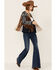 Scully Women's Demin Embroidered Floral & Beaded Stud Fringe Leather Jacket, Indigo, hi-res