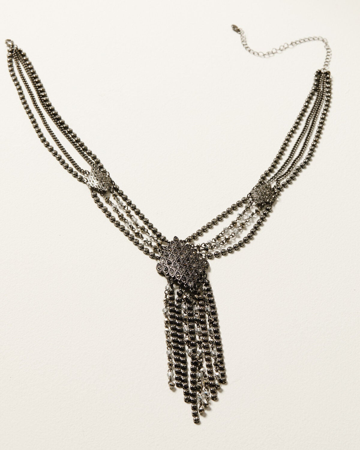 Shyanne Women's Enchanted Forest Diamond Chain Necklace, Pewter, hi-res