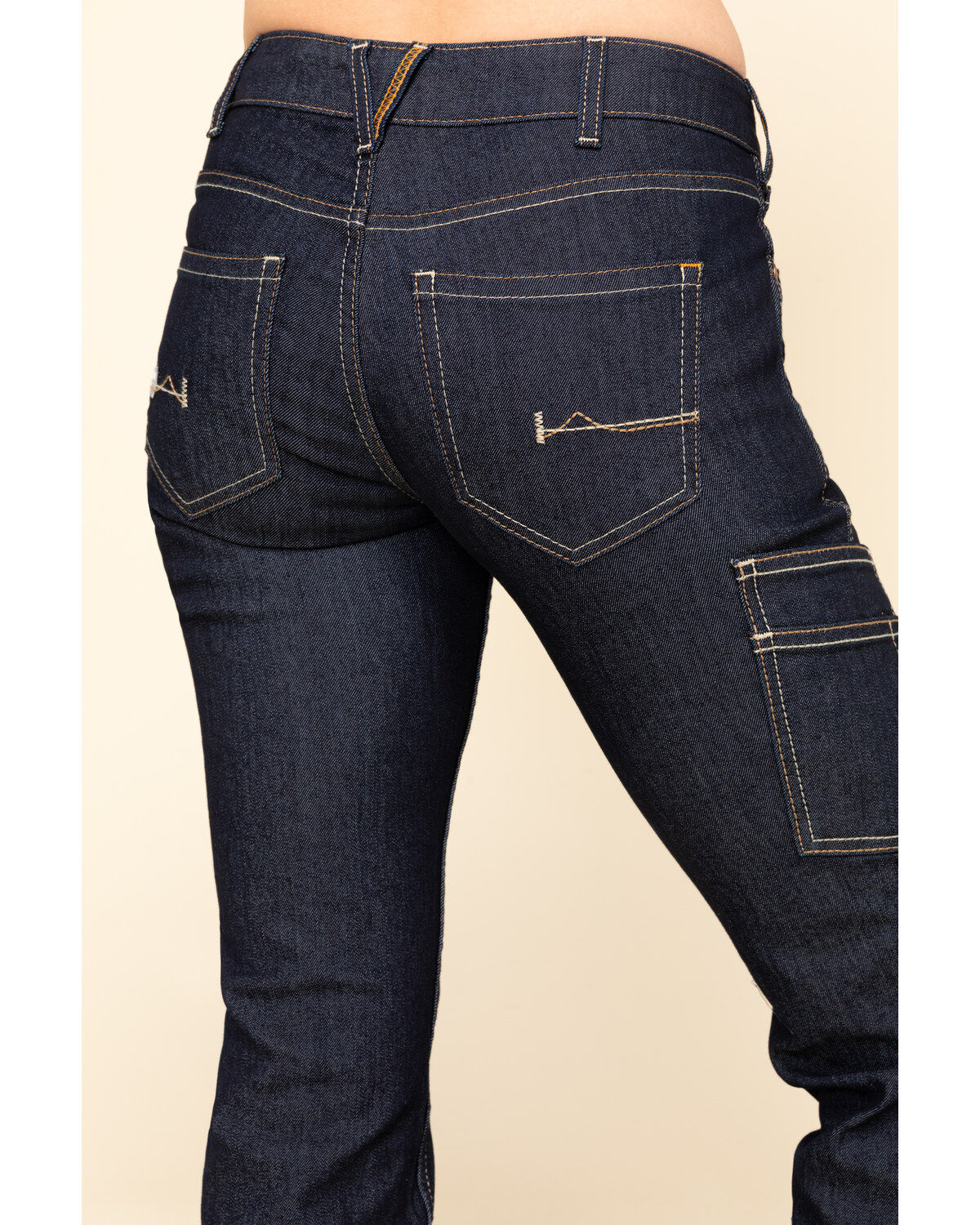 Image #4 - Ariat Women's Rebar Mid Rise Durastretch Raven Rinse Work Straight Jeanss, , hi-res