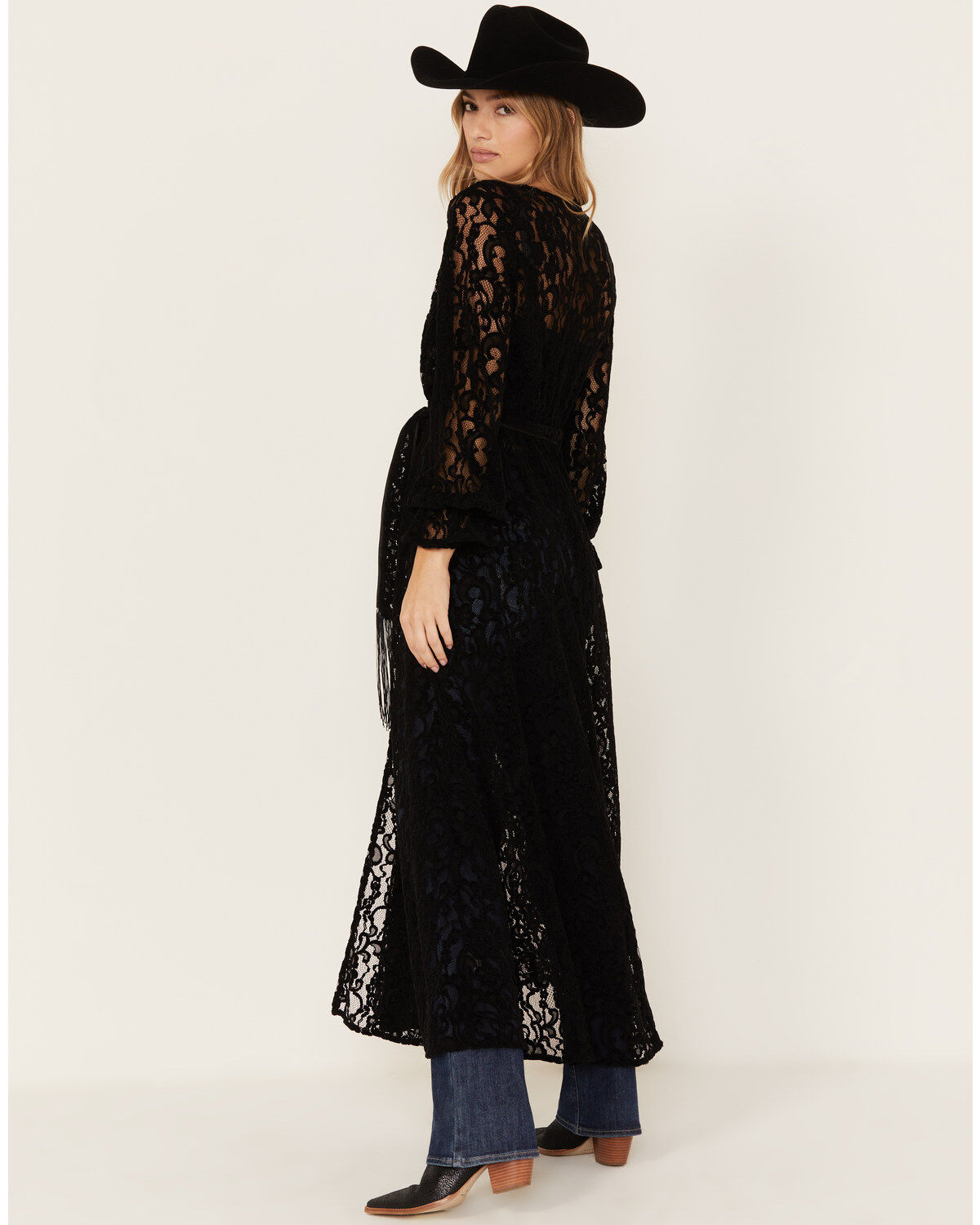Image #4 - Shyanne Women's Chenille Lace Duster Kimono, , hi-res