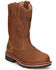Image #1 - Chippewa Men's Thunderstruck Blonde Pull On Waterproof Soft Work Boots - Round Toe, Lt Brown, hi-res