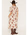 Image #4 - Shyanne Women's Renee Floral Print Short Sleeve Midi Dress, Natural, hi-res