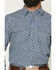 Image #3 - RANK 45&reg; Men's Twisted Geo Print Long Sleeve Snap Performance Western Shirt, Blue, hi-res