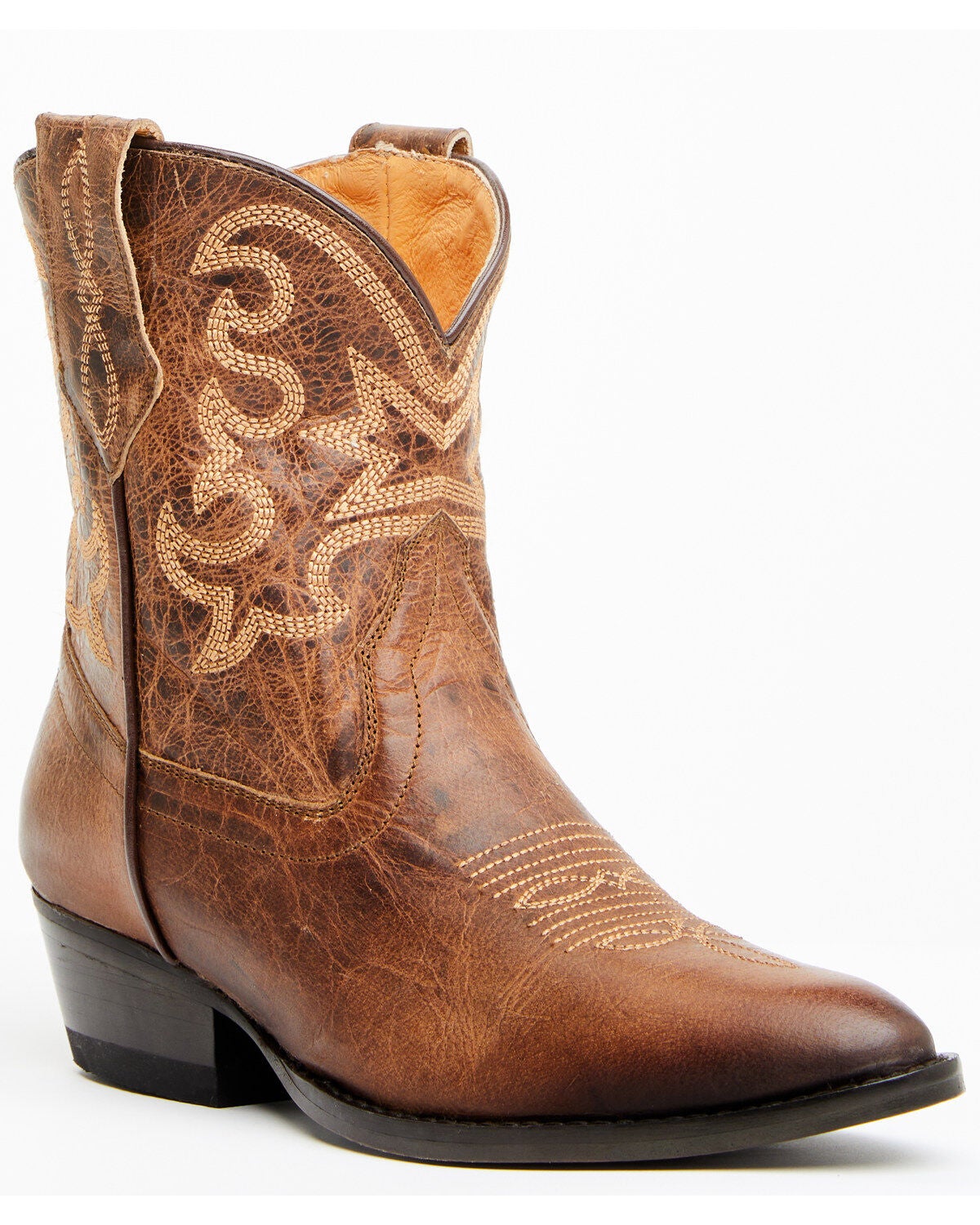 Shyanne Women's Lacer Short Boots - Round Toe, Brown, hi-res