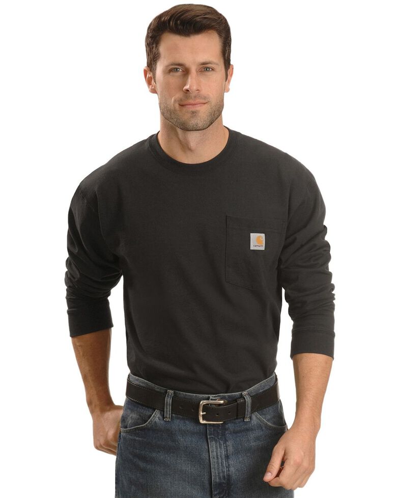 Carhartt Men's Solid Pocket Long Sleeve Work T-Shirt | Boot Barn
