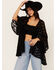 Image #1 - Cotton & Rye Women's Lace Kimono, Black, hi-res
