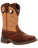 Image #1 - Durango Boys' Lil Rebel Western Boots - Broad Square Toe, Brown, hi-res