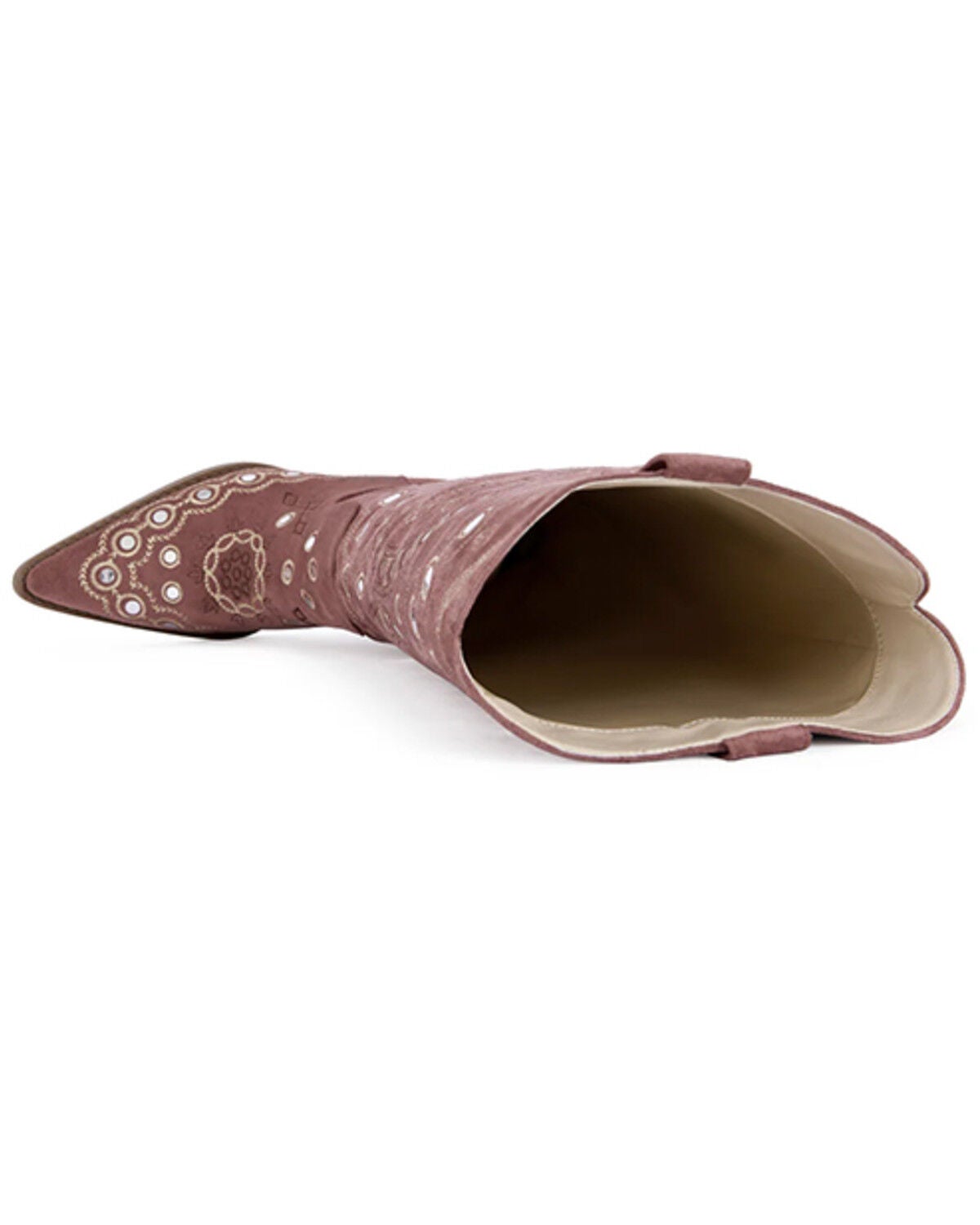 Image #4 - Azalea Wang Women's Aamina Embellished Tall Western Boots - Round Toe, Pink, hi-res