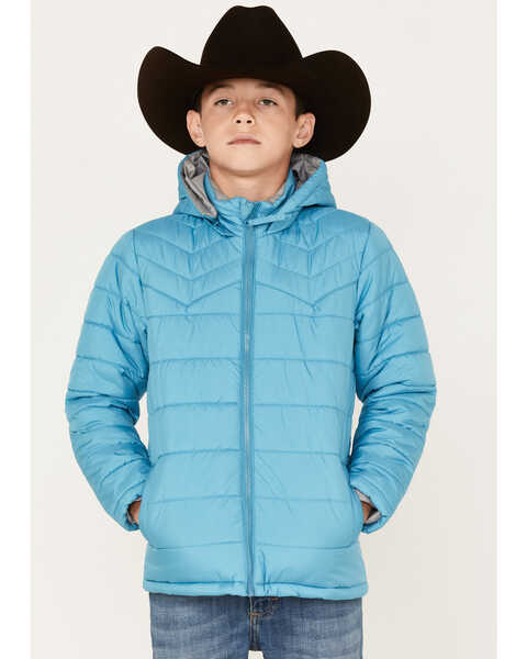 Image #1 - Cody James Boys' Hooded Puffer Jacket, Blue, hi-res