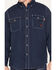 Image #3 - Forge Workwear Men's FR Tecasafe Long Sleeve Button-Down Western Shirt, Navy, hi-res