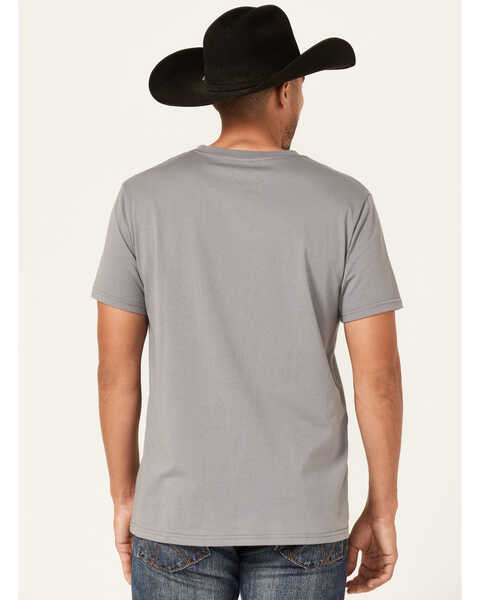 Image #4 - Rock & Roll Denim Men's Longhorn Graphic T-Shirt , Grey, hi-res