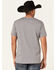 Image #4 - Rock & Roll Denim Men's Longhorn Graphic T-Shirt , Grey, hi-res