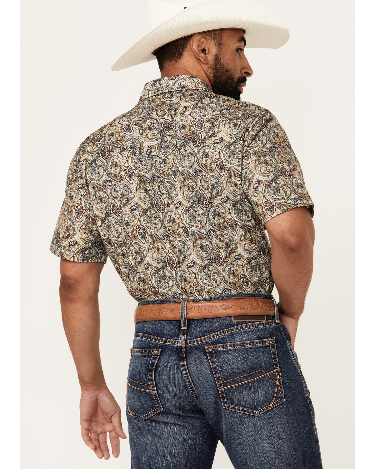 Product Name:  Cody James Men's Down The Road Paisley Print Short Sleeve Snap Western Shirt