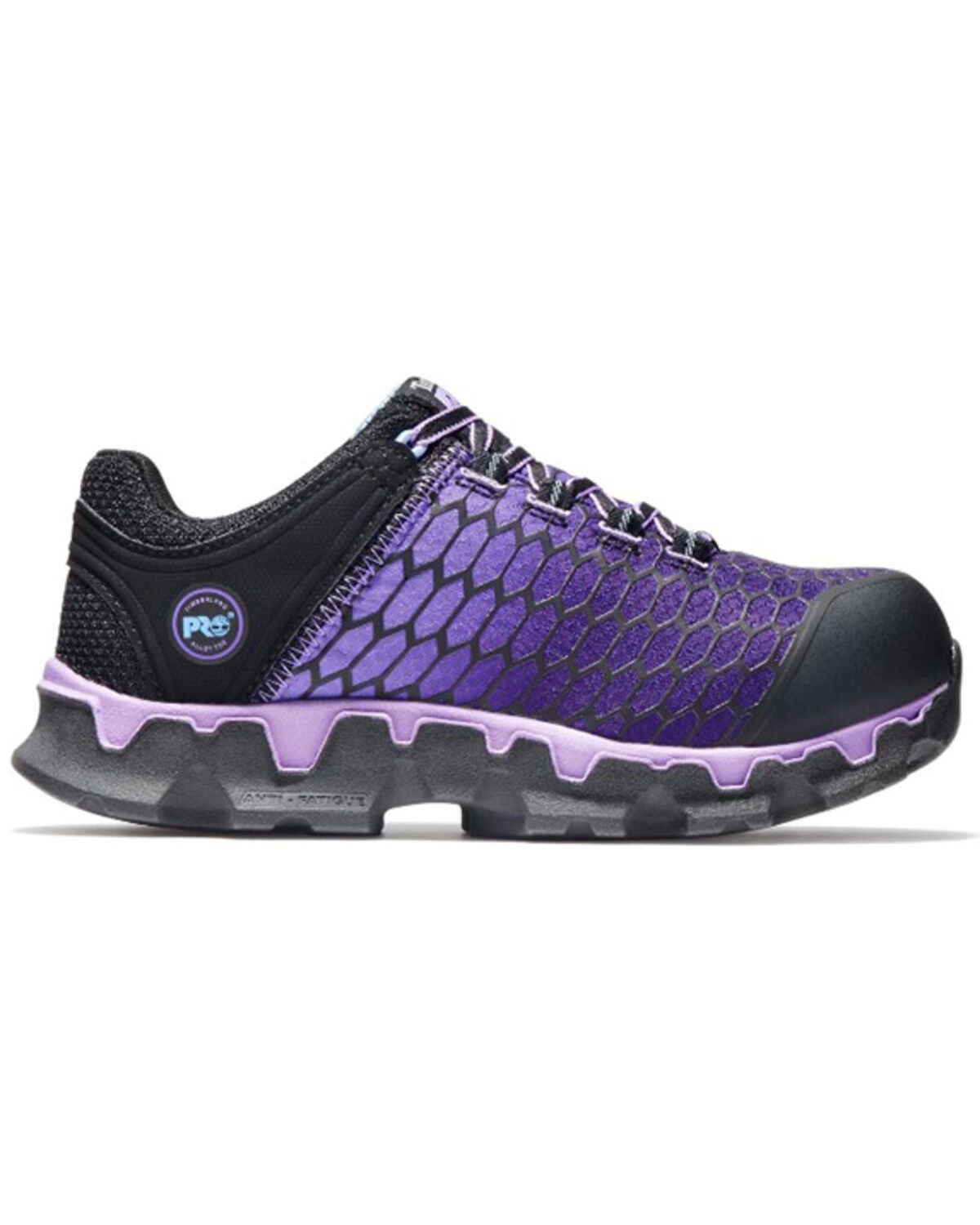 Image #2 - Timberland Women's Powertrain Work Shoes - Alloy Toe, Black, hi-res