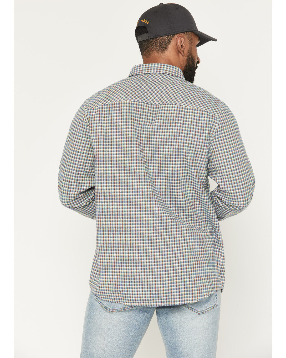 Image #4 - Brothers and Sons Men's Turnpike Plaid Print Long Sleeve Button-Down Flannel Shirt, Cream, hi-res