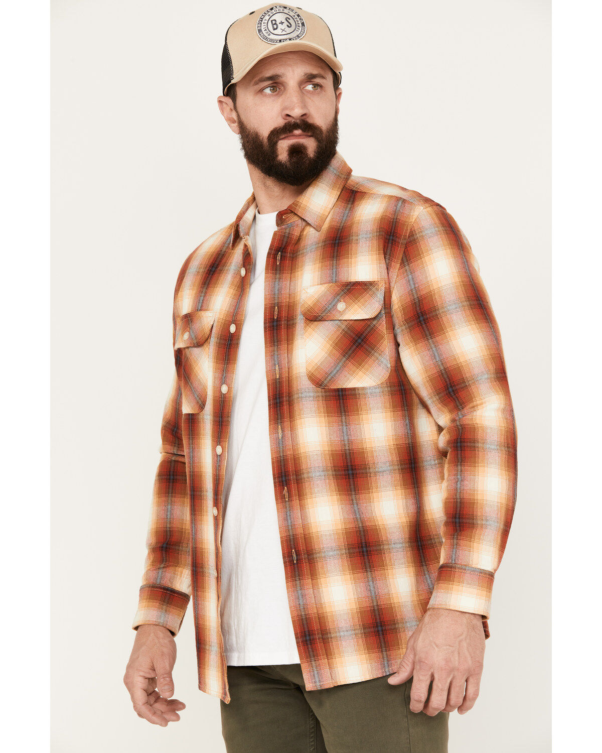 Product Name:  Pendleton Men's Beach Shack Plaid Print Long Sleeve Button-Down Western Shirt