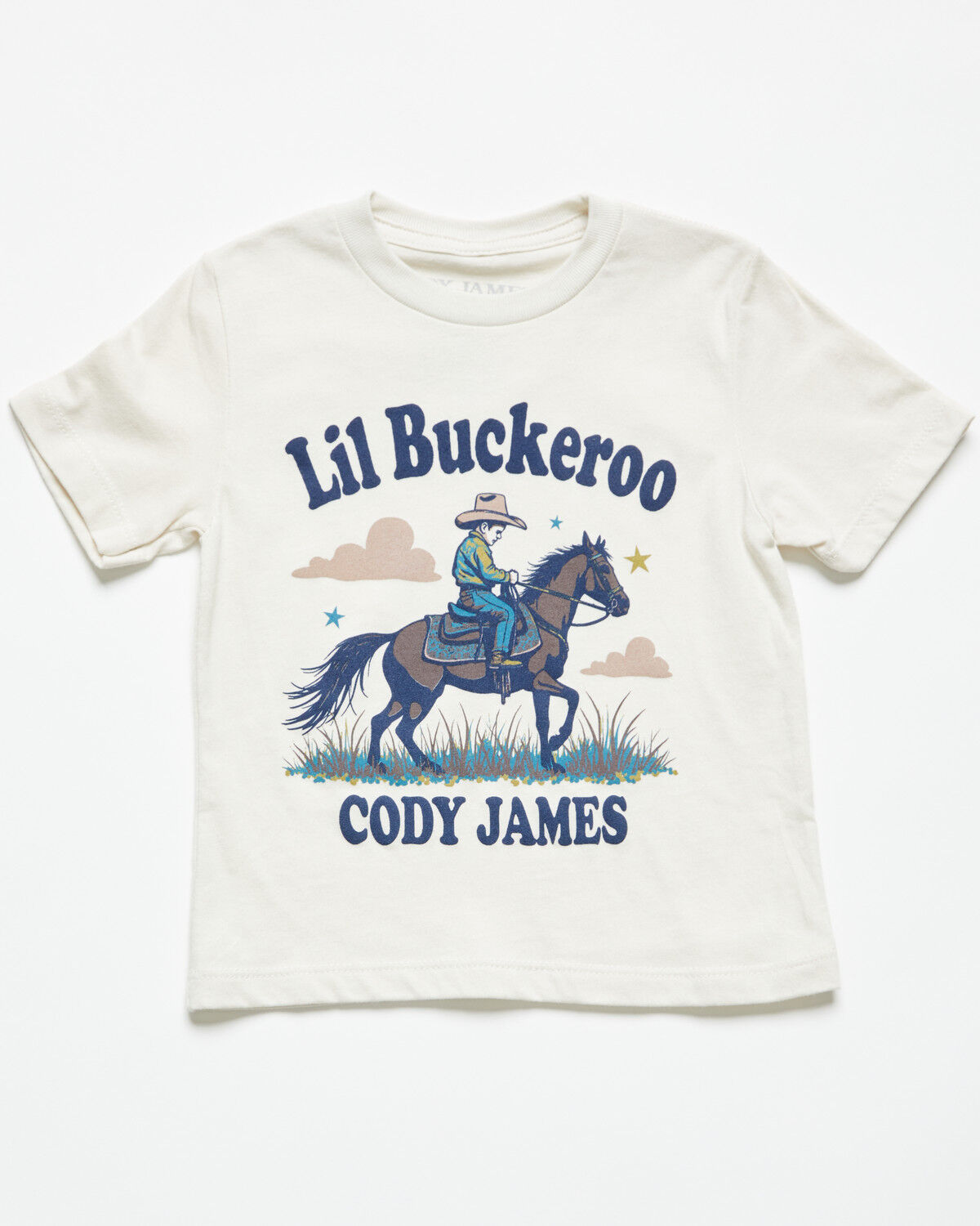 Image #1 - Cody James Toddler Boys' Lil Buckaroo Short Sleeve Graphic T-Shirt, Natural, hi-res
