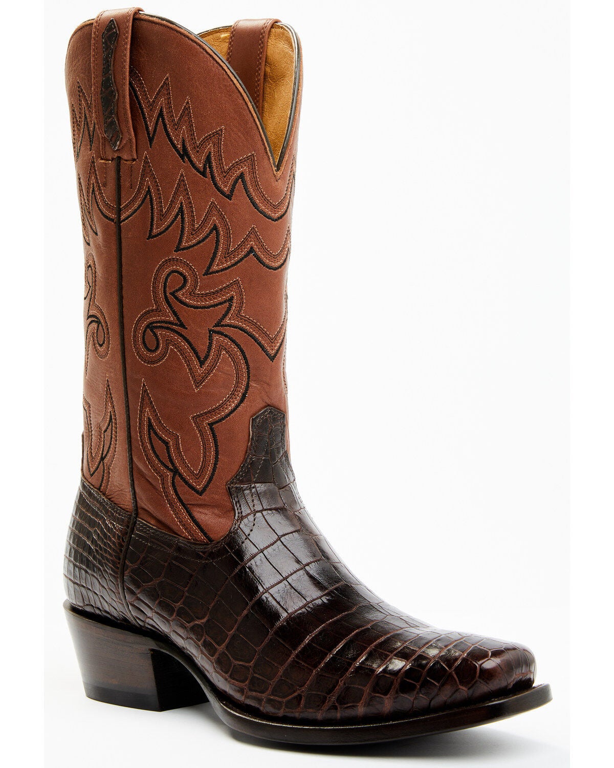 Cody James Men's Exotic Crocodile Western Boots - Square Toe, Chocolate, hi-res