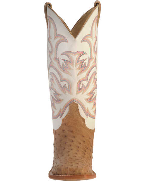 Image #4 - Justin Men's AQHA Remuda Full Quill Ostrich Exotic Boots, Tan, hi-res