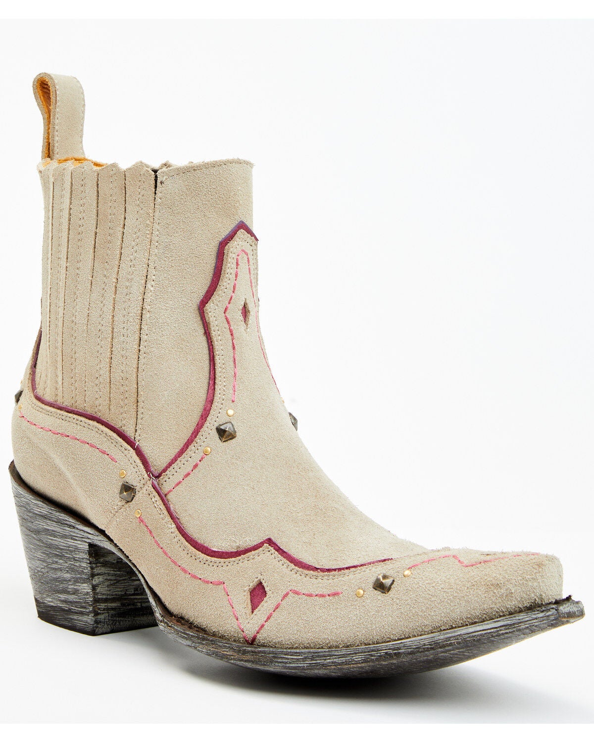 Old Gringo Women's Marinera Western Booties - Snip Toe, Purple, hi-res