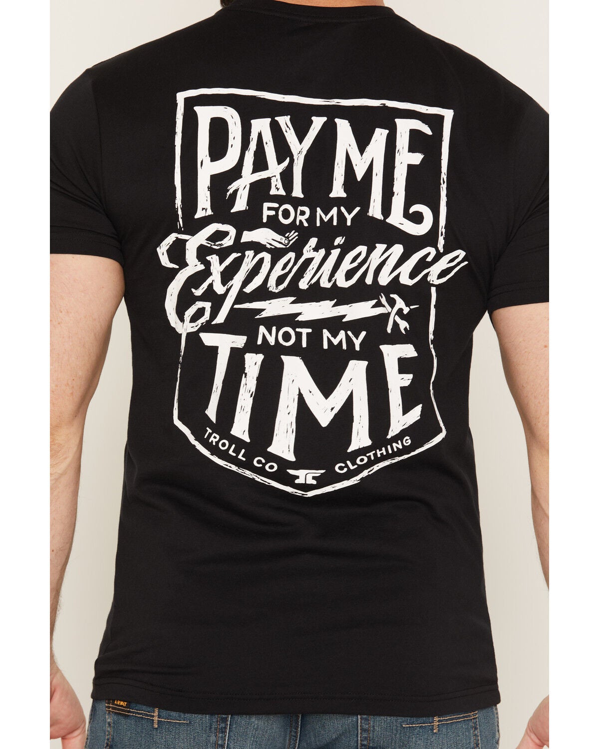 Image #3 - Troll Co Men's Pay Me Short Sleeve Graphic T-Shirt, Black, hi-res