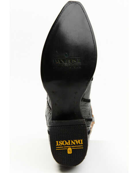 Image #7 - Dan Post Men's Ostrich Leg Exotic Western Boot - Snip Toe, Black, hi-res