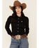 Image #1 - Cinch Women's Western Weave Pocket Shirt, Black, hi-res