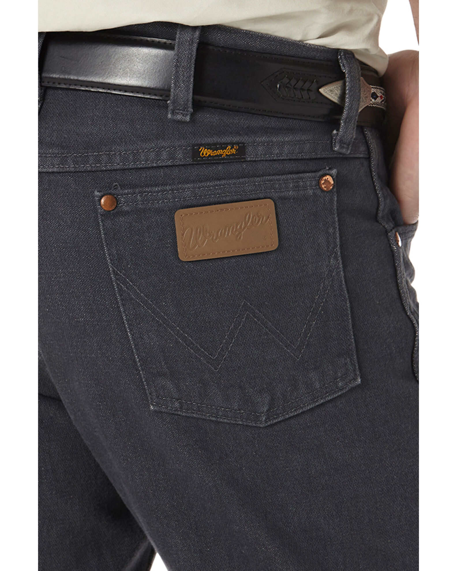 Image #4 - Wrangler Men's 13MWZ Cowboy Cut Original Fit Denim Jeans, Grey, hi-res