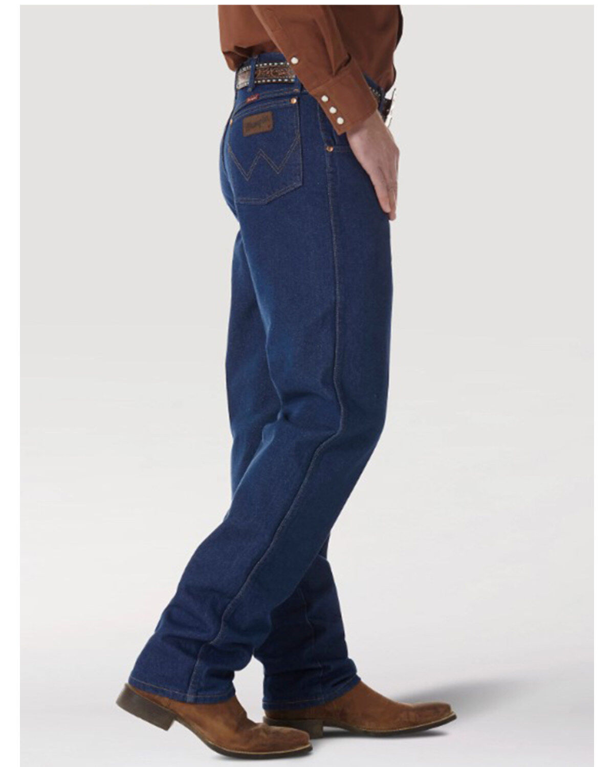Image #3 - Wrangler 31MWZ Cowboy Cut Relaxed Fit Prewashed Jeans, Indigo, hi-res
