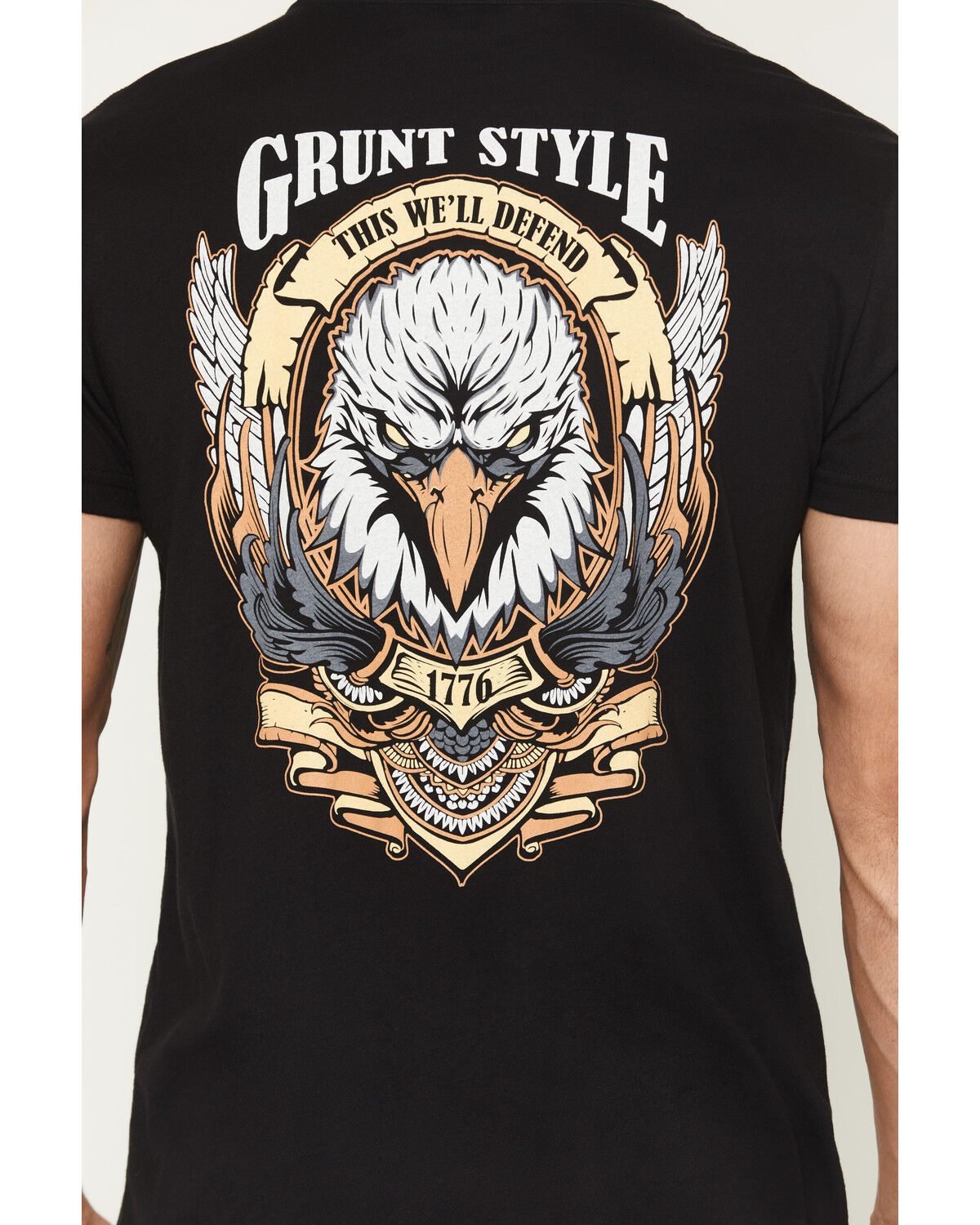 Image #4 - Grunt Style Men's Easy Rider Eagle Short Sleeve Graphic T-Shirt, Black, hi-res