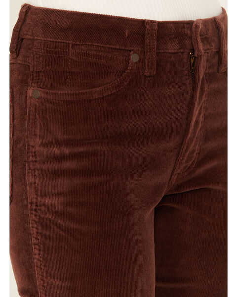 Image #2 - Wrangler Retro Women's Corduroy High Rise Stretch Trouser Jeans , Brown, hi-res
