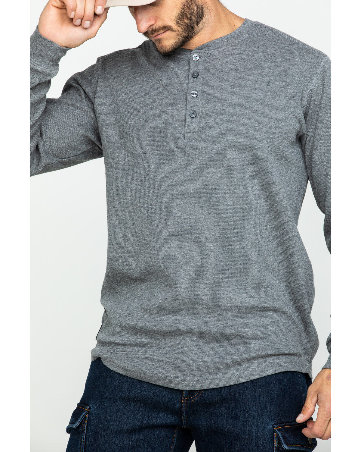 Men's thermal henley long sleeve shirts