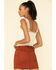 Shyanne Women's Rust Copper Denim Mini Skirt , , hi-res