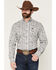 Image #1 - Cinch Men's Paisley Print Long Sleeve Button-Down Western Shirt, Cream, hi-res